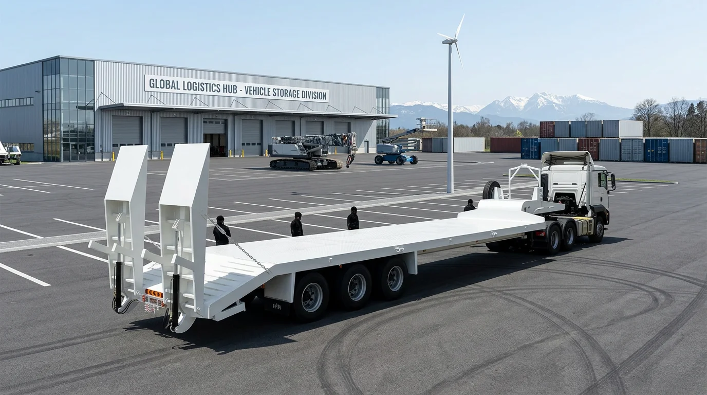 Lowbed trailer for heavy equipment